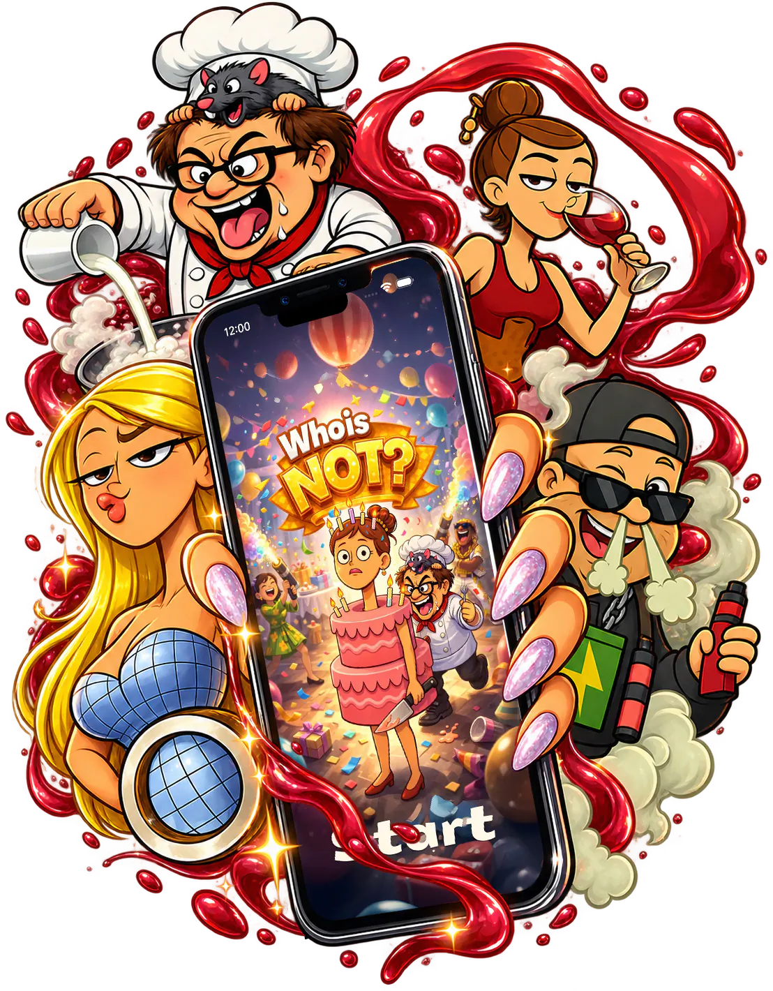Who is NOT? game screen
